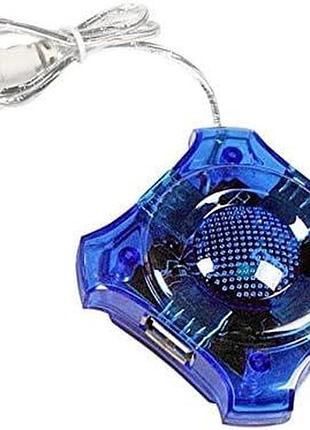 Usb-хаб на 4 порти usb 2.0 синій