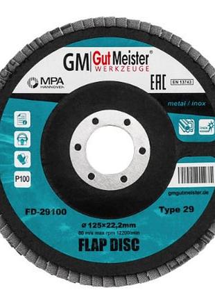 Диск шліфувальний по металу ø125*6.0*22mm p100 (конусний) fd29100
