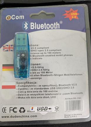 Беспроводной адаптер bluetooth v2.0 ecom