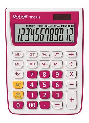 Калькулятор компактный настольный rebell sdc 912 pk