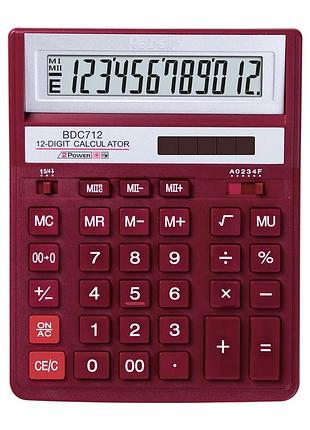 Калькулятор бухгалтерский rebell bdc 712 red