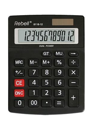 Калькулятор компактный настольный rebell 8118-12