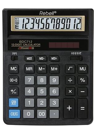 Калькулятор бухгалтерский rebell bdc 712 gl