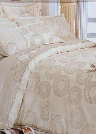 Постільна білизна vie nouvelle жакард із шовковою вишивкою євро je-a010