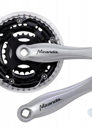 Шатуны miranda beta alu 42/34/24t, 170мм, серый (beta342s)