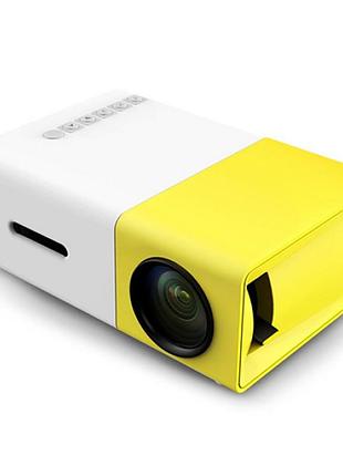 Портативний міні led проектор з динаміком пультом управління та роз'ємами av hdmi і usb
