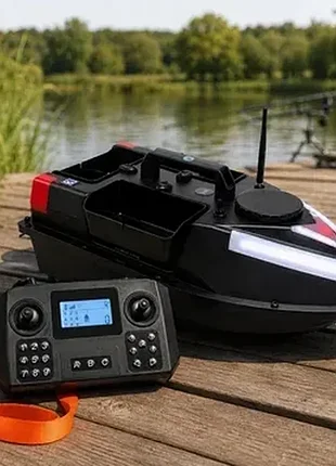 Кораблик на радиоуправлении для запачкания прикорма и снастей 12000 mah 12v zv6 gps черный