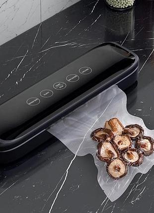 Вакуумный упаковщик от сети размером 33х8.5х6 см / кухонный вакууматор для хранения продуктов