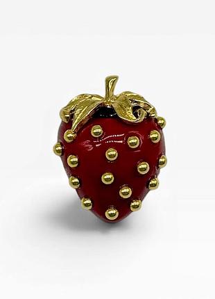 🍓 винтажная брошь «клубника» от kenneth jay lane. коллекция fruit salad jewelry, выпускалась с 1992 года.