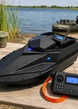 Кораблик на радиоуправлении для запачкания прикорма и снастей 12000 mah 12v zv1 gps черный