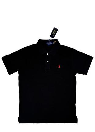 Футболка поло, футболка polo, футболки polo, подарунок хлопцю, подарунок дівчині, ralph lauren polo чорний: розмір l