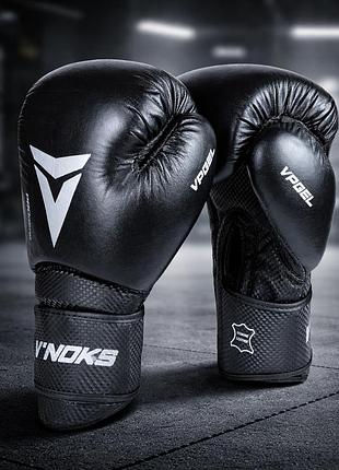 Боксерські рукавички v`noks optima 10 ун. (сток) з натуральної шкіри nappa пінно-гелеве наповнення vpgel вентиляція манжет velcro
