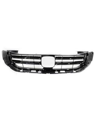 Решетка радиатора honda accord 9 2013-2015, внешняя, черный глянец, без молдинга, avtm, 183029996