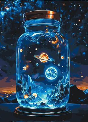 Paint by numbers «cosmic space» lw3417, 40×50 см, вертикальная композиция, космический жанр, уровень сложности 4 звезды