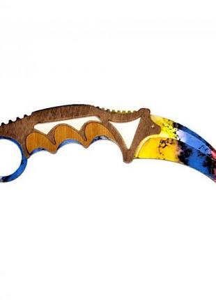 Сувенирный деревянный нож «kerambit rainbow» kar-r