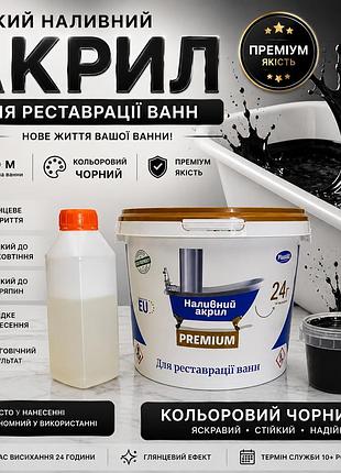 Рідкий акрил для реставрації ванн plastall premium 1.5 м кольоровий чорний