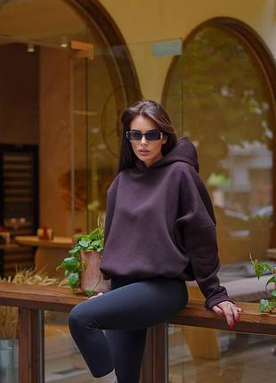 Худі жіночий тринитка на флісі oversize