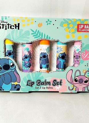 Дитячий набір бальзамів для губ disney stitch 5 шт