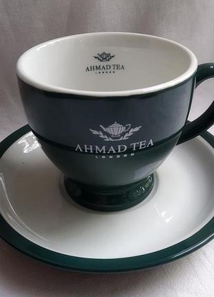 Чайна пара, чашка з блюдцем ahmad tea лондон.