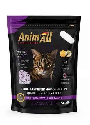 Наполнитель силикагелевый 7,6л премиум фиолетовый аметист 5401 тм animall