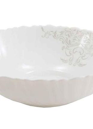 Cалатник 17,5cм 550мл серебро (6шт/уп) волнистый край 7593/tw70 тм lumines