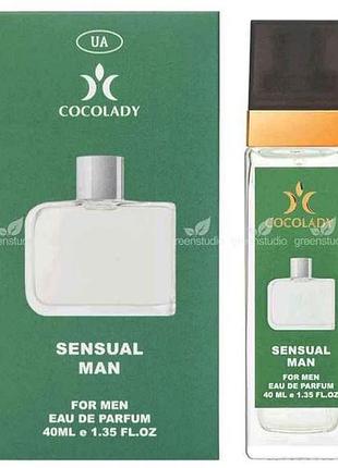 Парфюмированная вода для мужчин 40мл sensual man аромат lacoste essential тм cocolady