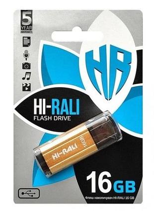 Usb флешнакопичувач 16gb hi-rali bronze corsair 2.0, флешка для фото, відео та документів