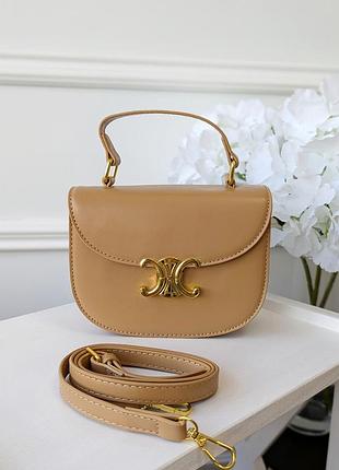 Сумка женская сeline saddle клатч бежевый селин
