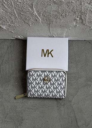 Гаманець michael kors, майкл корс жіночий міні з лого білий
