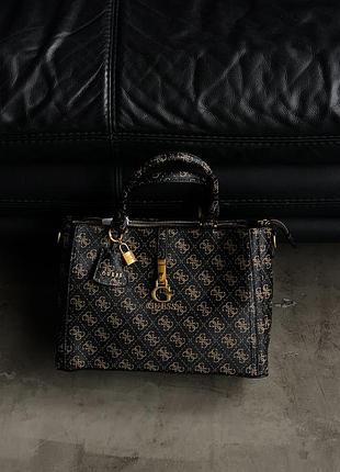 Сумка женская guess james medium коричневый через плечо гесс премиум