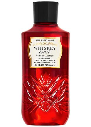 Парфумований гель для душу 3 в 1 для чоловіків bath&body works whiskey toast 295 мл
