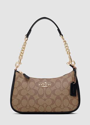 💎 coach teri shoulder bag in signature canvas 24.5 x 14 x 6 см
