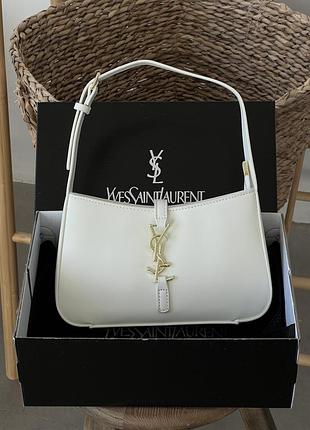 Жіноча сумка yves saint laurent ysl le 5 ↑ 7 ів сен лоран білий