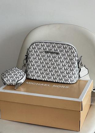 Сумка жіноча michael kors крос-боді 2 в 1 майкл корс білий