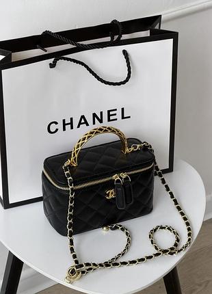 Сумка жіноча клатч chanel класична lambskin чорний шанель