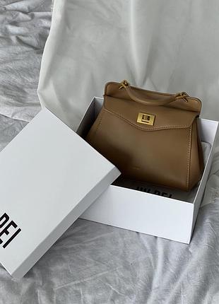 Жіноча сумка jw pei бежевий класичний lucia classic top handbag