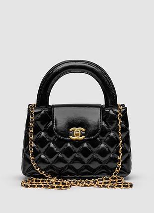 💎 chanel kelly bag shiny aged calfskin black & gold hardware 20 х 13 х 7.5 см