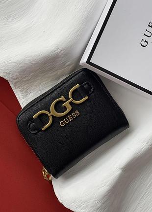 Жіночий гаманець guess dagan 4g logo міні чорний класичний гесс