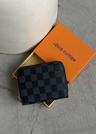 Гаманець louis vuitton жіночий чорний у клітинку луї віттон міні