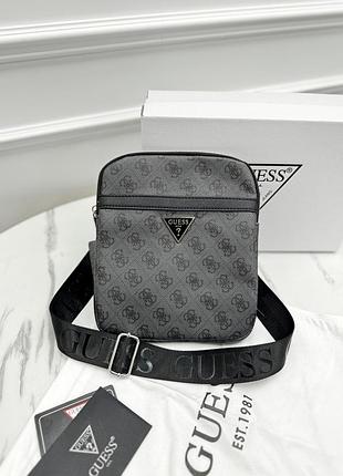 Чоловіча сумка месенджер guess vezzola smart mini crossbody через плече чорний месс