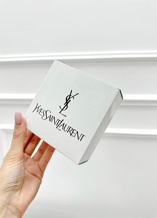 Фирменная подарочная маленькая коробка yves saint laurent белый ив сен лоран для ремня