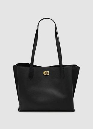 💎 coach willow tote 34 in black 34 x 26 x 13 см