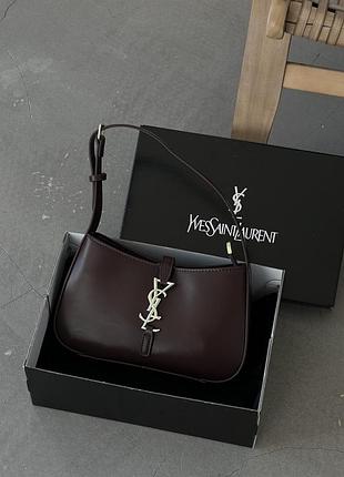 Жіноча сумка yves saint laurent ysl le 5 ↑ 7 ів сен лоран шоколадний