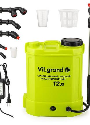 Садовий обприскувач наплечний vilgrand sga-12rp 12 л, акб садовий обприскувач, обприскувачі для дерев dr-36