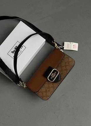 Жіноча сумка coach morgan бежевий крос-боді коуч