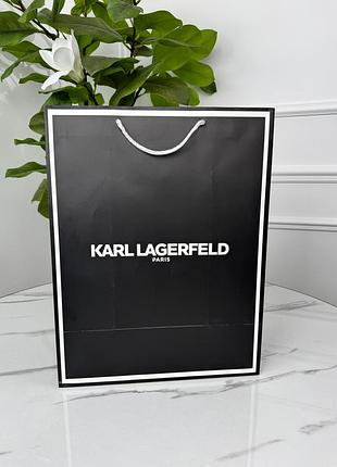 Фирменная упаковка пакет karl lagerfeld , упаковка на подарок. подарочная брендовая упаковка карл лагерфельд