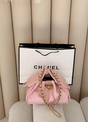 Сумка жіноча chanel 25 small handbag premium рожевий шанель торба
