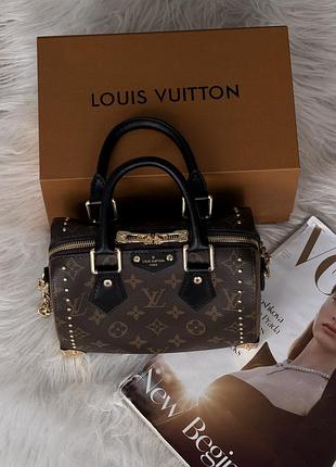 Жіноча сумка louis vuitton speedy trunk 20 коричневий крос боді луї віттон