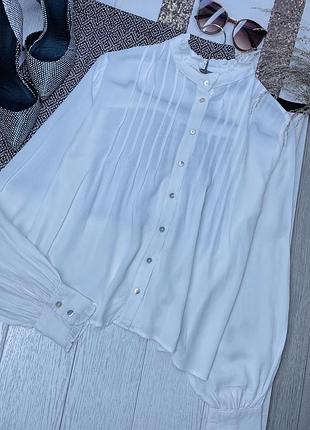Біла сорочка mango xs oversize літня сорочка вільного крою пряма сорочка з об’ємними рукавами сорочка оверсайз