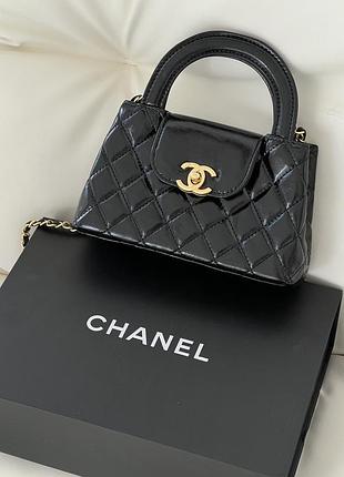 Сумка женская chanel kelly bag premium черный клатч шанель